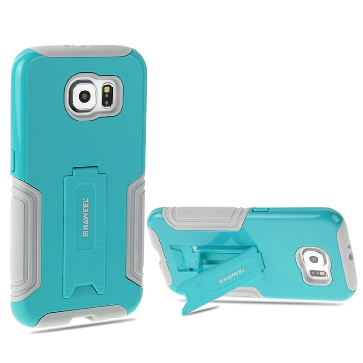 HAWEEL for Galaxy S6 / G920 Dual Layer TPU Plastic Combo Case with Kickstand