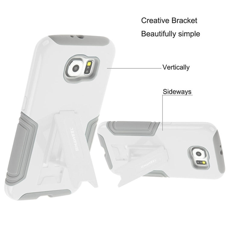 HAWEEL for Galaxy S6 / G920 Dual Layer TPU Plastic Combo Case with Kickstand