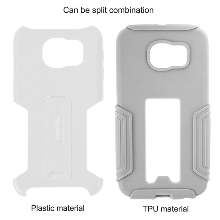 HAWEEL for Galaxy S6 / G920 Dual Layer TPU Plastic Combo Case with Kickstand