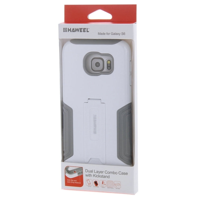 HAWEEL for Galaxy S6 / G920 Dual Layer TPU Plastic Combo Case with Kickstand
