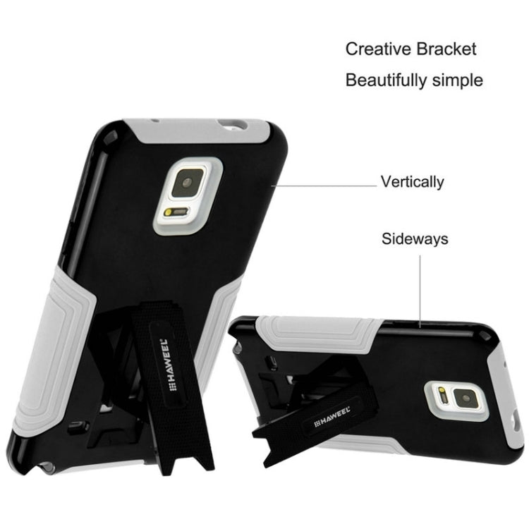 HAWEEL for Galaxy Note 4 / N910 Dual Layer TPU Plastic Combo Case with Kickstand