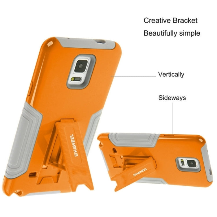 HAWEEL for Galaxy Note 4 / N910 Dual Layer TPU Plastic Combo Case with Kickstand
