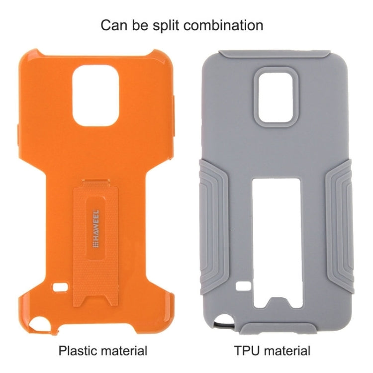 HAWEEL for Galaxy Note 4 / N910 Dual Layer TPU Plastic Combo Case with Kickstand