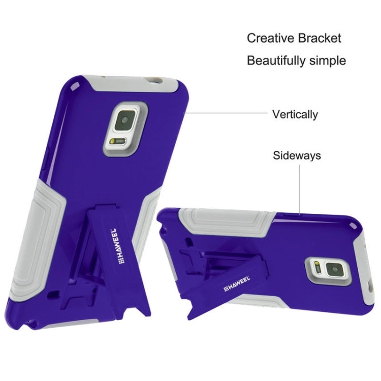 HAWEEL for Galaxy Note 4 / N910 Dual Layer TPU Plastic Combo Case with Kickstand