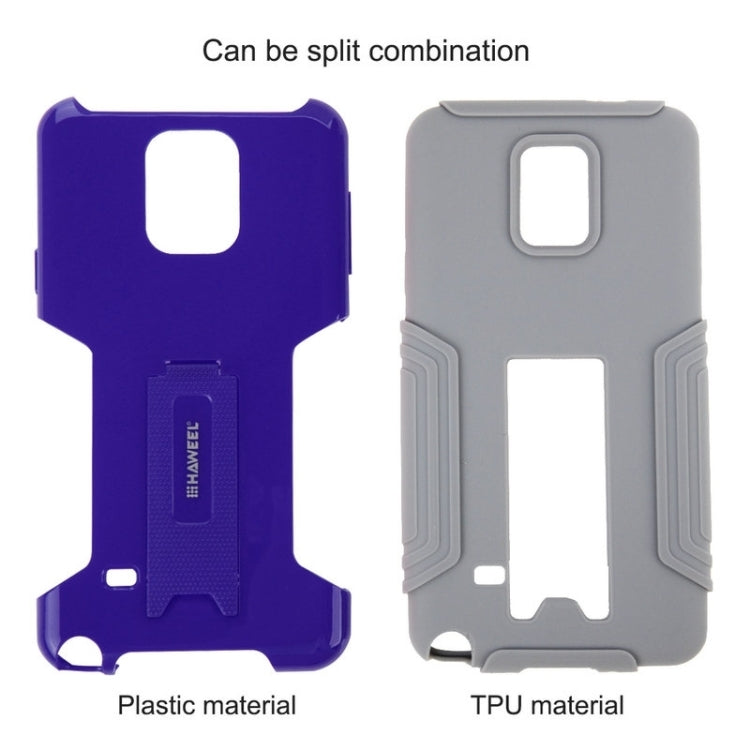 HAWEEL for Galaxy Note 4 / N910 Dual Layer TPU Plastic Combo Case with Kickstand