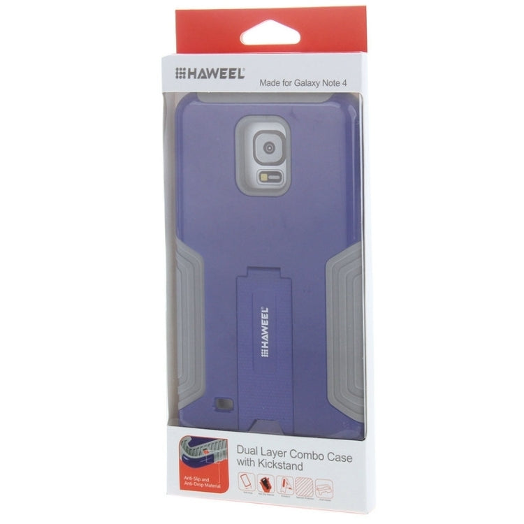 HAWEEL for Galaxy Note 4 / N910 Dual Layer TPU Plastic Combo Case with Kickstand