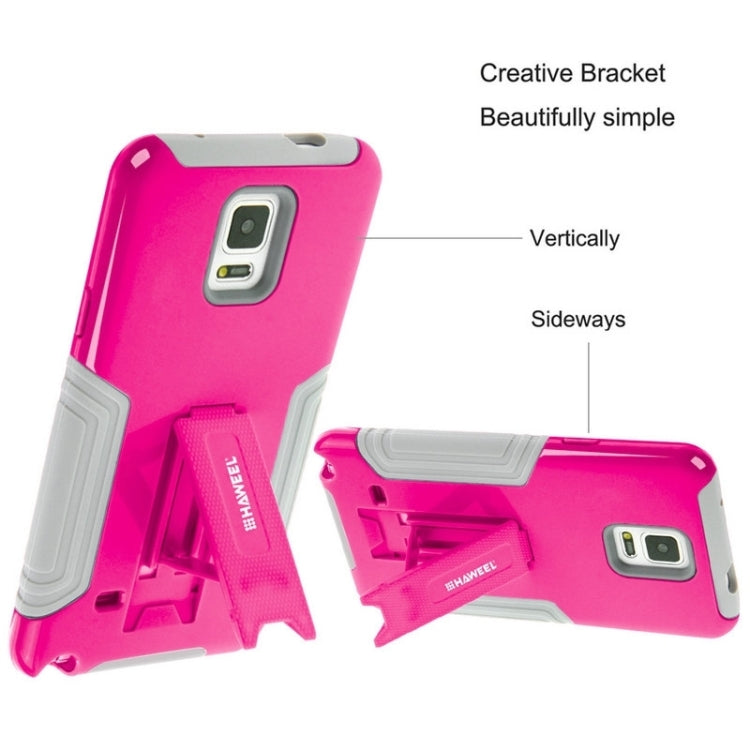 HAWEEL for Galaxy Note 4 / N910 Dual Layer TPU Plastic Combo Case with Kickstand