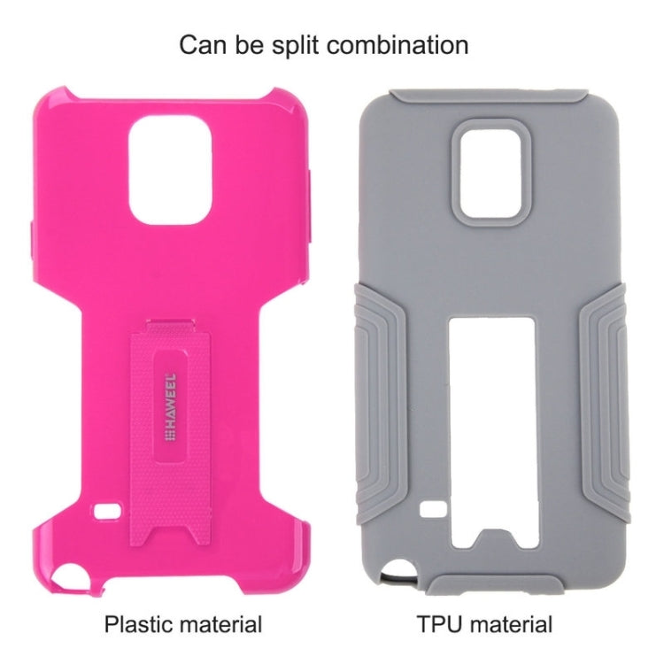 HAWEEL for Galaxy Note 4 / N910 Dual Layer TPU Plastic Combo Case with Kickstand