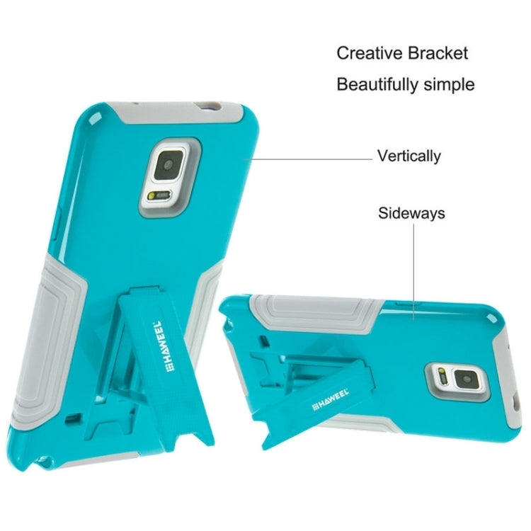 HAWEEL for Galaxy Note 4 / N910 Dual Layer TPU Plastic Combo Case with Kickstand