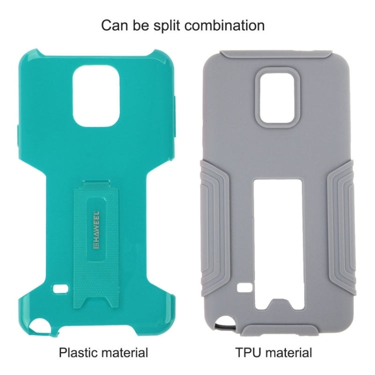 HAWEEL for Galaxy Note 4 / N910 Dual Layer TPU Plastic Combo Case with Kickstand