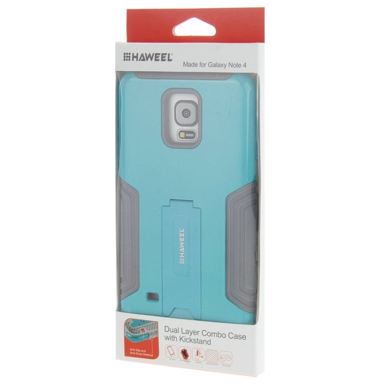 HAWEEL for Galaxy Note 4 / N910 Dual Layer TPU Plastic Combo Case with Kickstand