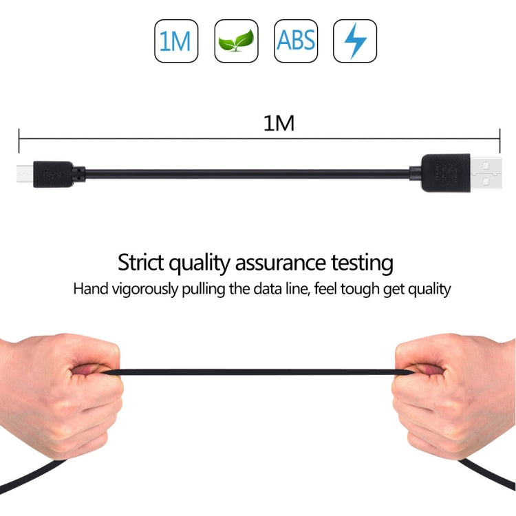 2 PCS HAWEEL 1m High Speed Micro USB to USB Data Sync Charging Cable  Kits For Galaxy, Huawei, Xiaomi, LG, HTC and other Smart Phones