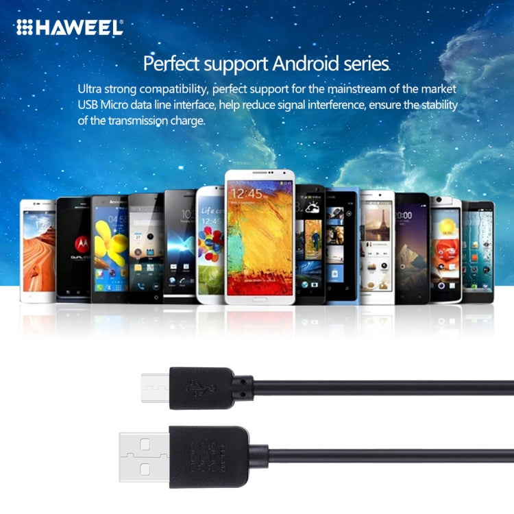 4 PCS HAWEEL 1m High Speed Micro USB to USB Data Sync Charging Cable Kits For Samsung, Huawei, Xiaomi, LG, HTC and other Smartphones