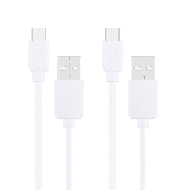 2 PCS HAWEEL 1m High Speed Micro USB to USB Data Sync Charging Cable  Kits, For Samsung, Huawei, Xiaomi, LG, HTC and other Smartphones