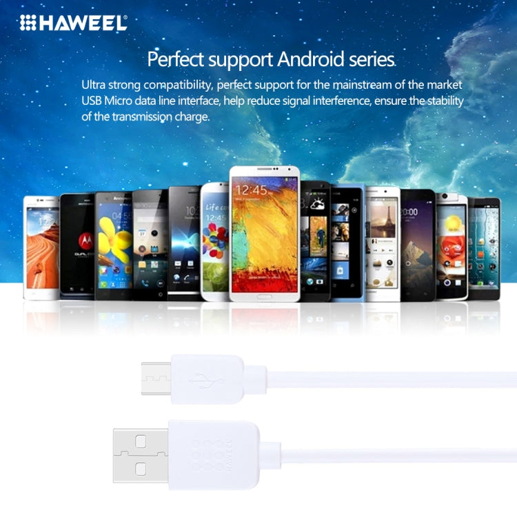 4 PCS HAWEEL 1m High Speed Micro USB to USB Data Sync Charging Cable Kits, For Samsung, Huawei, Xiaomi, LG, HTC and other Smartphones