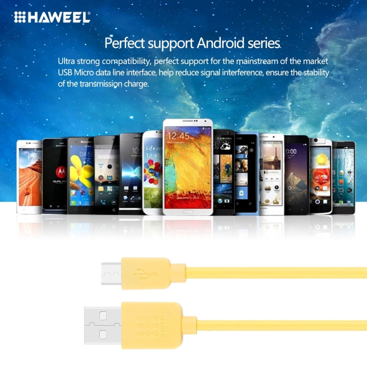 5 PCS Colors HAWEEL 1m High Speed Micro USB to USB Data Sync Charging Cable  Kits, For Samsung, Huawei, Xiaomi, LG, HTC and other Smartphones