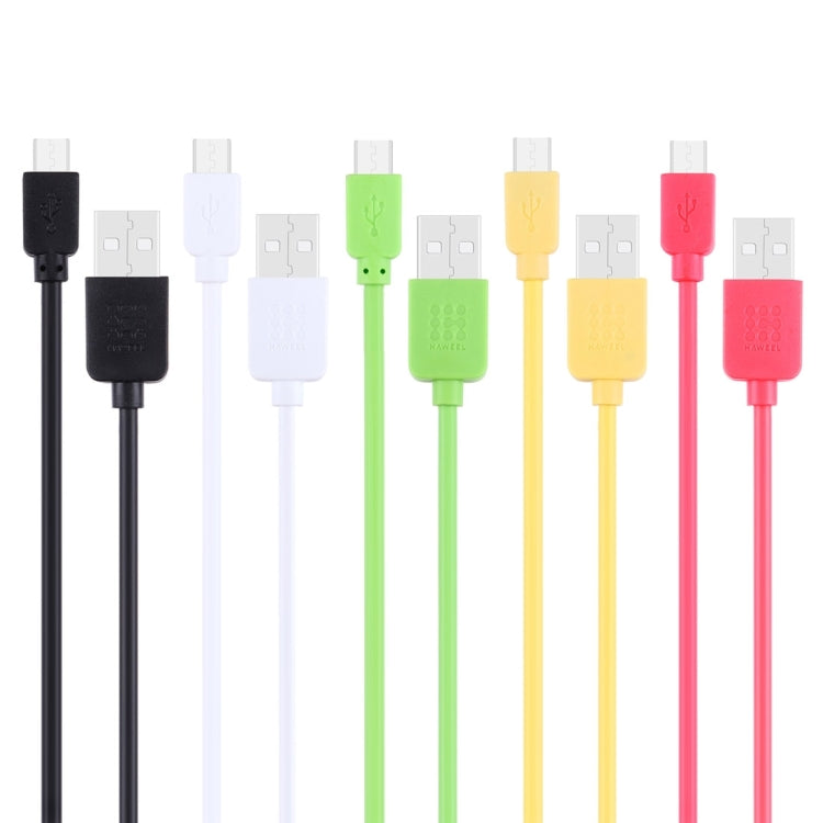 5 PCS Colors HAWEEL 1m High Speed Micro USB to USB Data Sync Charging Cable  Kits, For Samsung, Huawei, Xiaomi, LG, HTC and other Smartphones