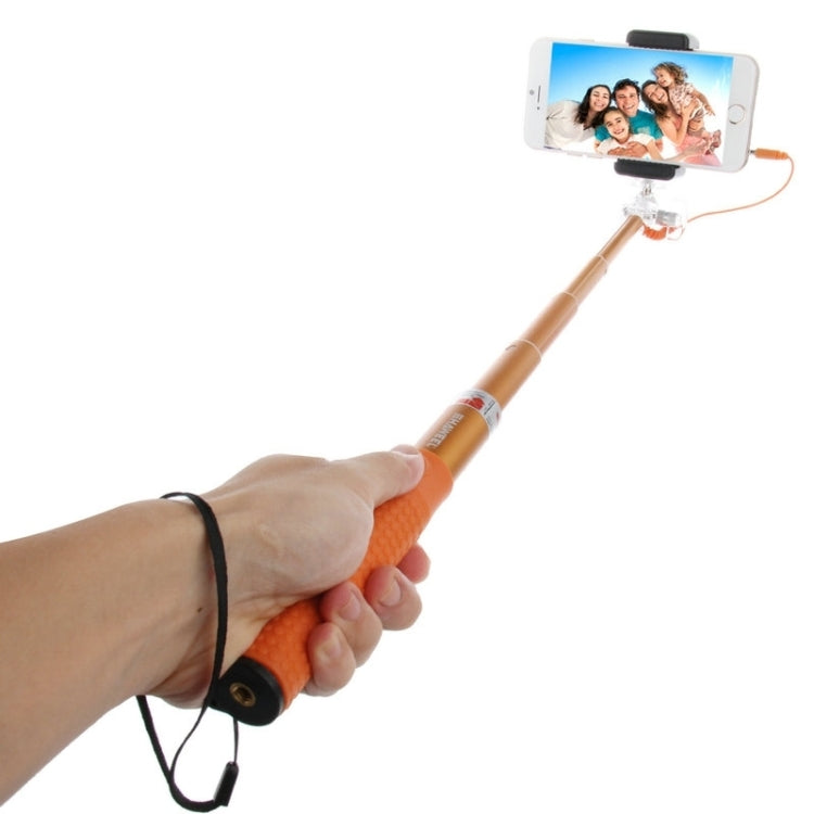 HAWEEL Wire Control Extendable Handheld Selfie Monopod with Tripod Holder & Clamp Mount for iPhone 6 & 6 Plus / Samsung / HTC, Max Length: 81cm