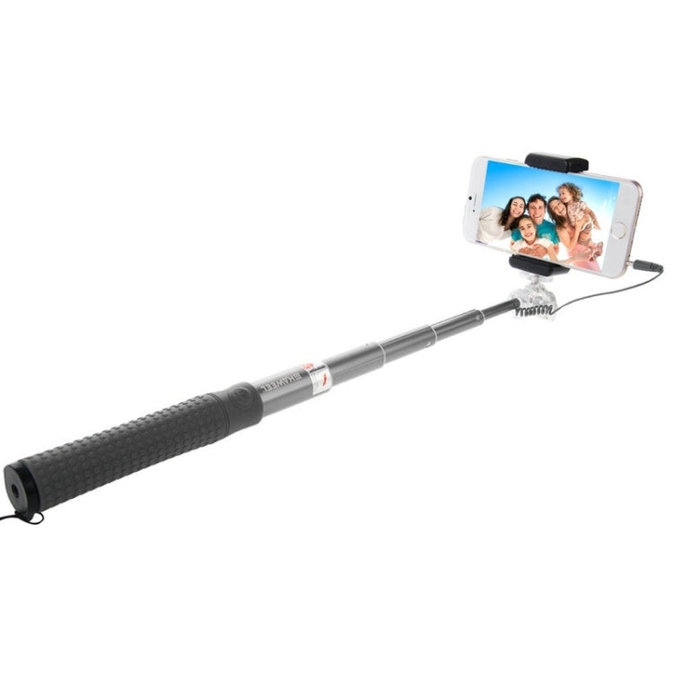 HAWEEL Wire Control Extendable Handheld Selfie Monopod with Tripod Holder & Clamp Mount for iPhone 6 & 6 Plus / Samsung / HTC, Max Length: 81cm