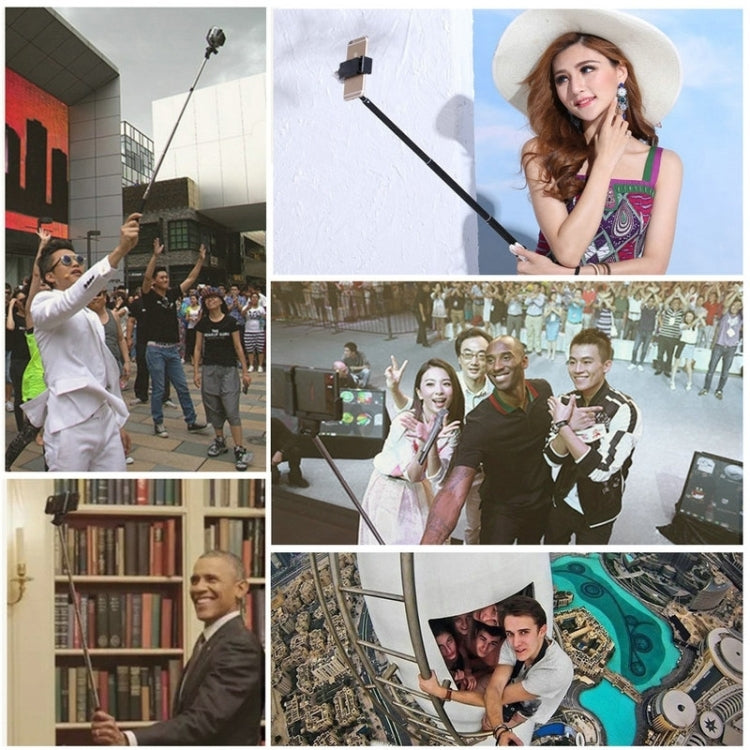 HAWEEL Wire Control Extendable Handheld Selfie Monopod with Tripod Holder & Clamp Mount for iPhone 6 & 6 Plus / Samsung / HTC, Max Length: 81cm