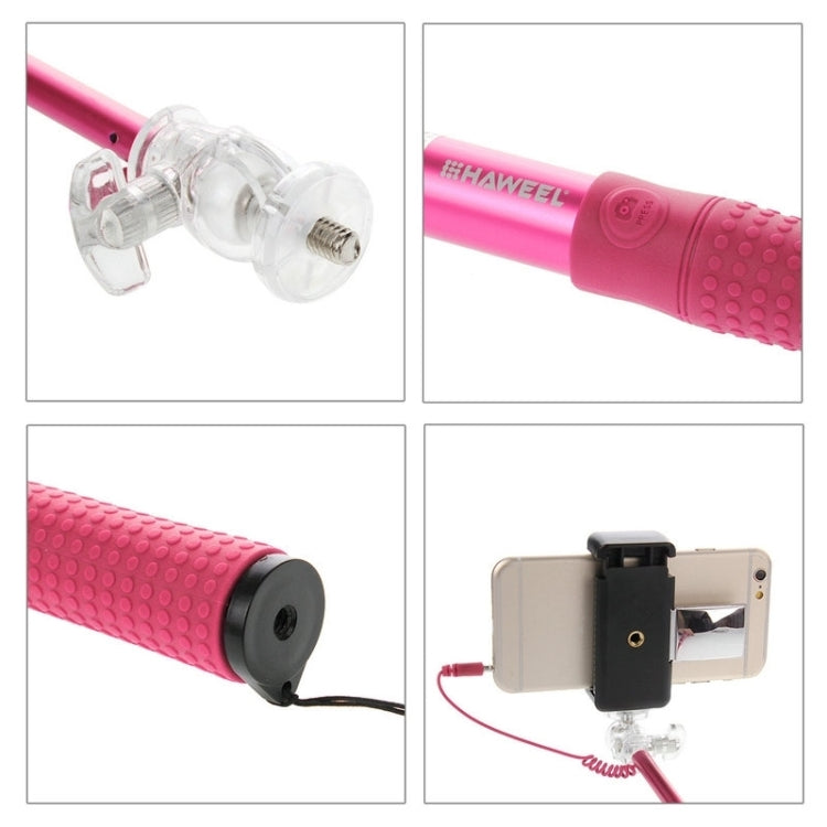 HAWEEL Wire Control Extendable Handheld Selfie Monopod with Tripod Holder & Clamp Mount for iPhone 6 & 6 Plus / Samsung / HTC, Max Length: 81cm