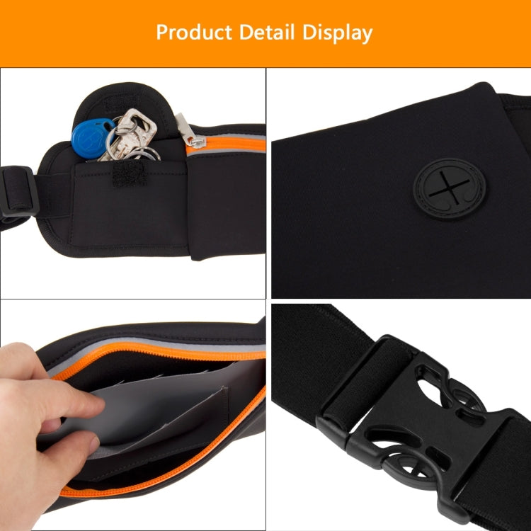 HAWEEL Outdoor Sports Waist Bag Zip Pouch with Earphone Hole for  iPhone 8 & 7  Plus /  iPhone 8 & 7  / iPhone 6 & 6s / iPhone 6 Plus & 6s Plus, Galaxy Note 6 / 5 / S6(Orange)