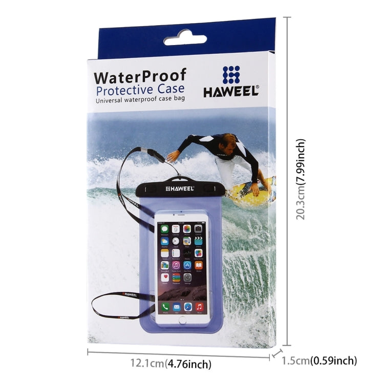 HAWEEL 20.3 x 12.1 x 1.5cm Hang Hole Color Box Packing for Transparent Universal Waterproof Bag (HWL-7002L)