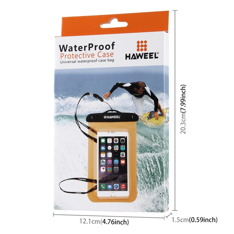 HAWEEL 20.3 x 12.1 x 1.5cm Hang Hole Color Box Packing for Transparent Universal Waterproof Bag (HWL-7002E)