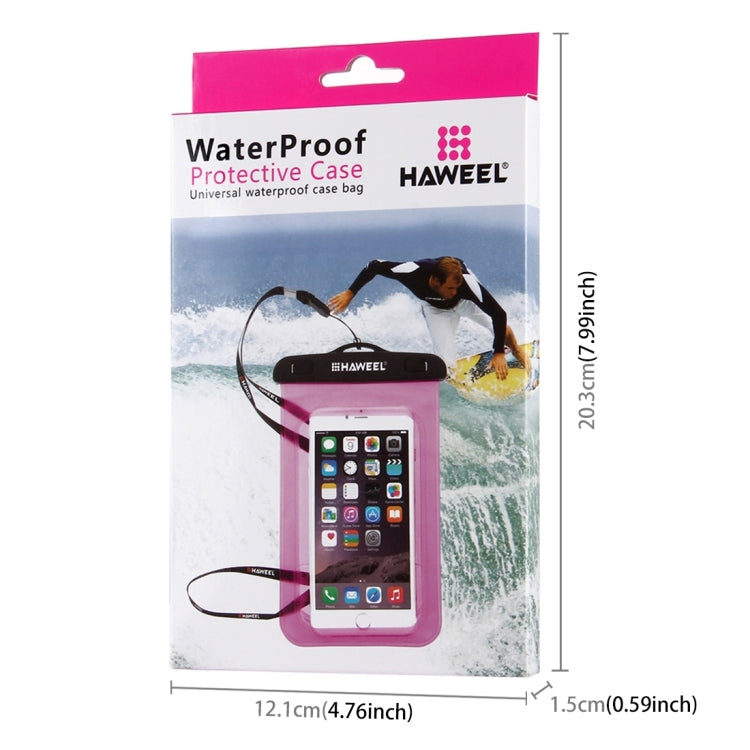 HAWEEL 20.3 x 12.1 x 1.5cm Hang Hole Color Box Packing for Transparent Universal Waterproof Bag (HWL-7002F)