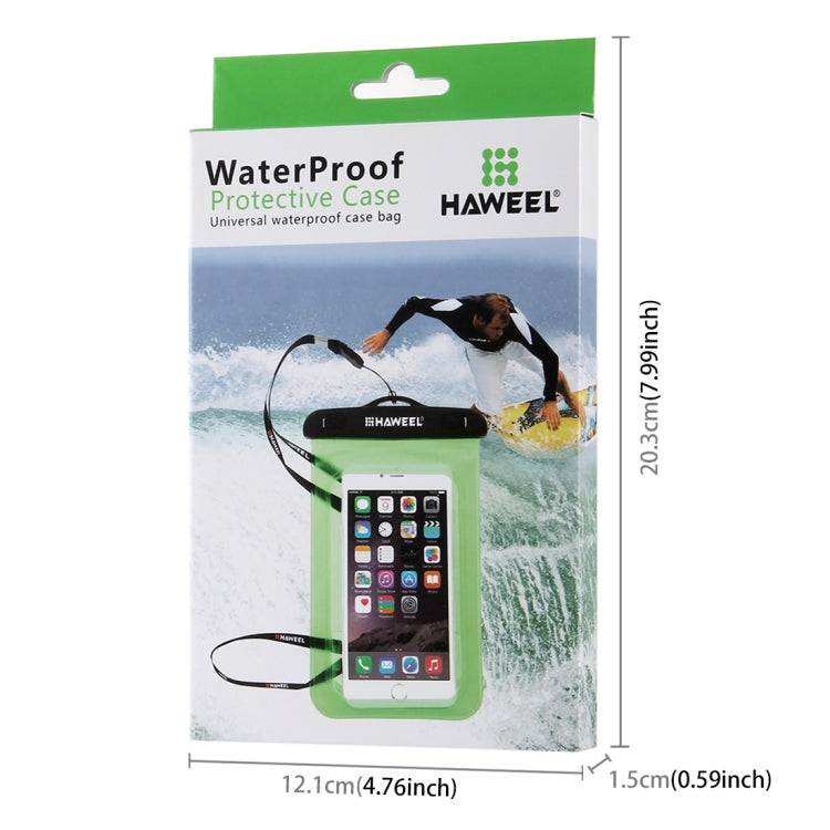HAWEEL 20.3 x 12.1 x 1.5cm Hang Hole Color Box Packing for Transparent Universal Waterproof Bag (HWL-7002G)