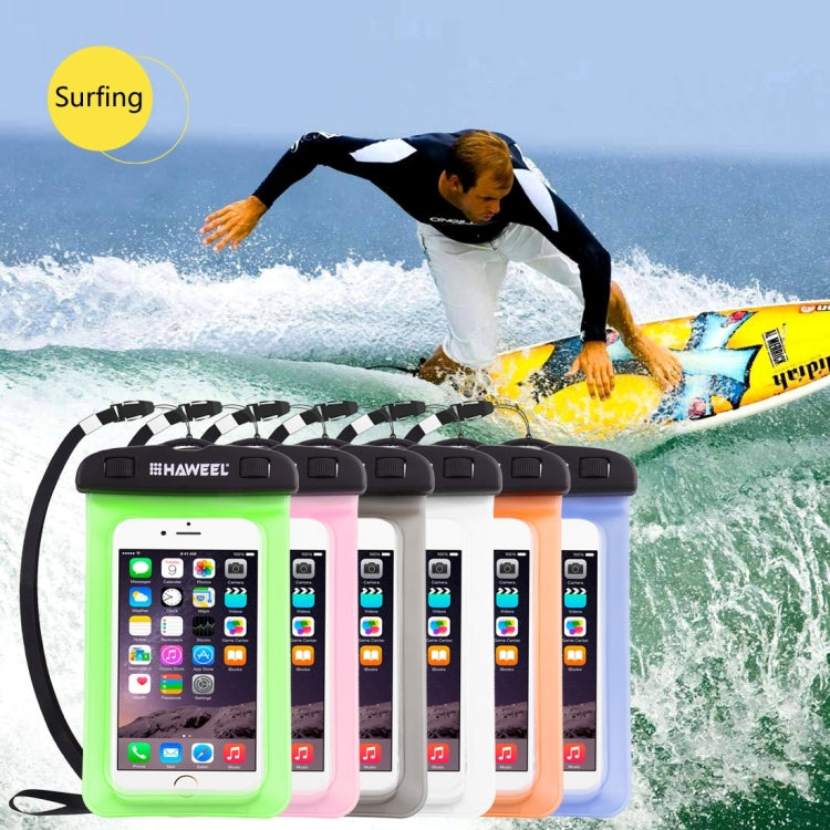[HK Warehouse] HAWEEL Transparent Universal Waterproof Bag with Lanyard for iPhone, Galaxy, Huawei, Xiaomi, LG, HTC and Other Smart Phones(Black)