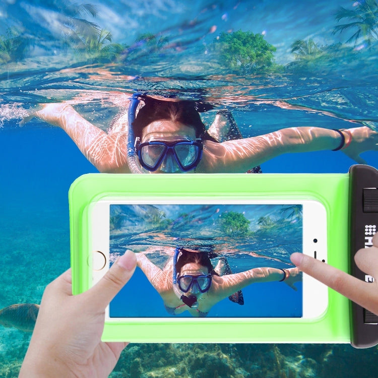 HAWEEL Transparent Universal Waterproof Bag with Lanyard for iPhone, Galaxy, Huawei, Xiaomi, LG, HTC and Other Smart Phones(Green)