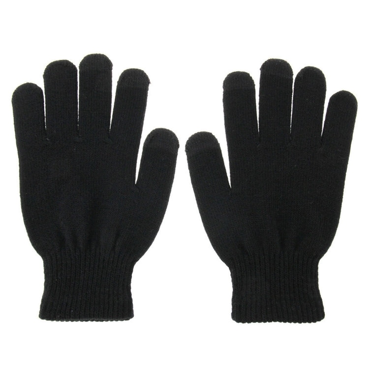 HAWEEL 19cm Three Fingers Touch Screen Gloves + DIY Christmas Decoration for Women, Christmas Decoration Random Delivery 4 PCS(Black)