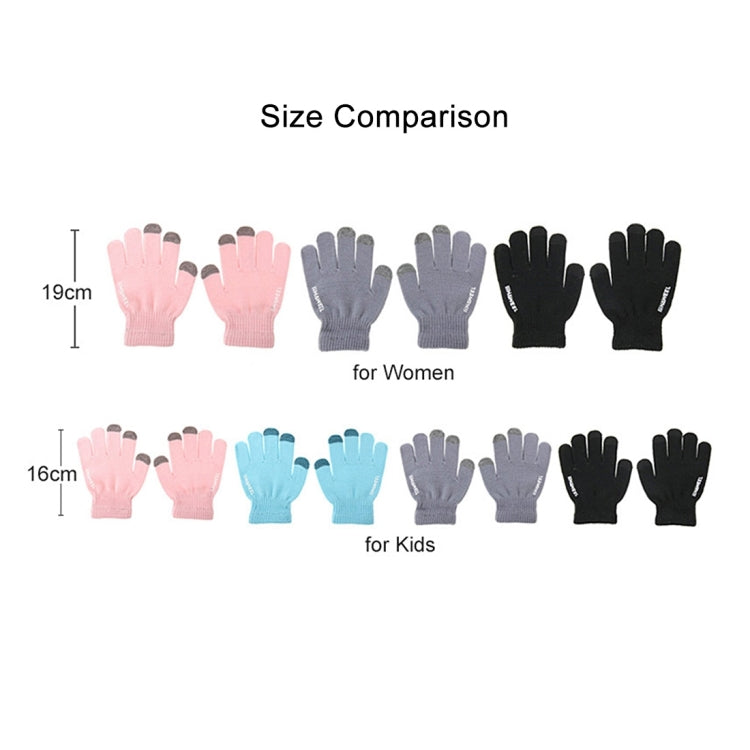 HAWEEL 19cm Three Fingers Touch Screen Gloves + DIY Christmas Decoration for Women, Christmas Decoration Random Delivery 4 PCS(Black)
