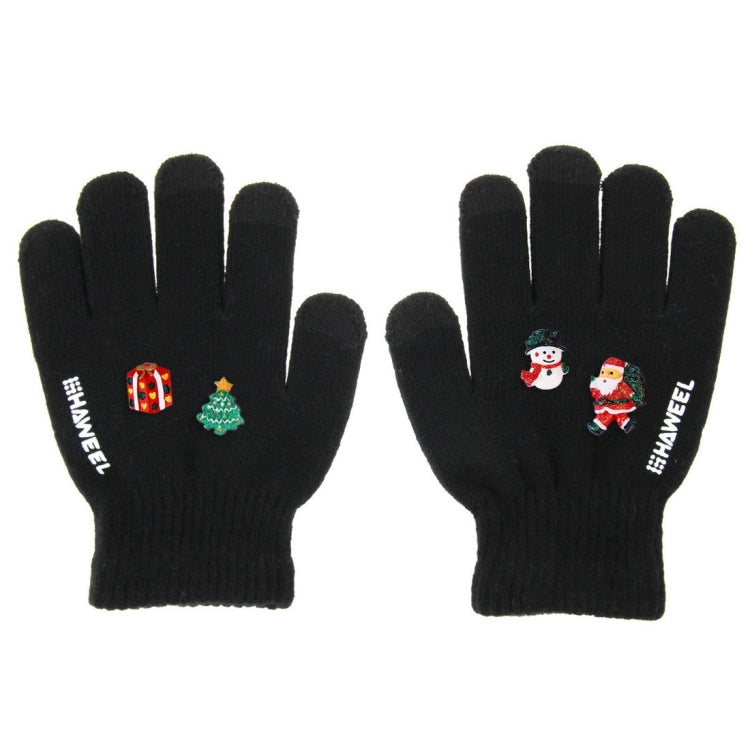 HAWEEL 16cm Three Fingers Touch Screen Gloves + DIY Christmas Decoration for Kids, Christmas Decoration Random Delivery 4 PCS