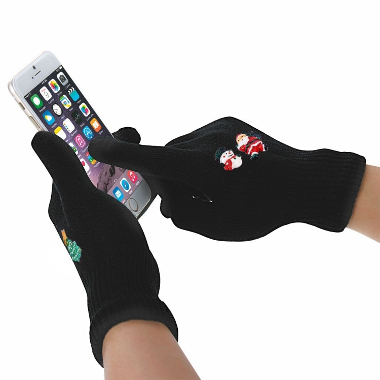 HAWEEL 16cm Three Fingers Touch Screen Gloves + DIY Christmas Decoration for Kids, Christmas Decoration Random Delivery 4 PCS