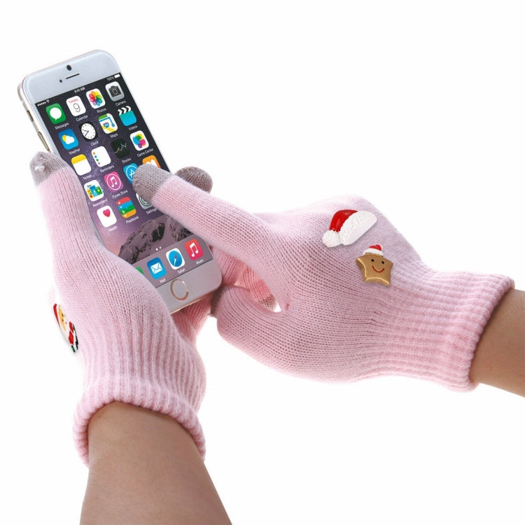 HAWEEL 16cm Three Fingers Touch Screen Gloves + DIY Christmas Decoration for Kids, Christmas Decoration Random Delivery 4 PCS