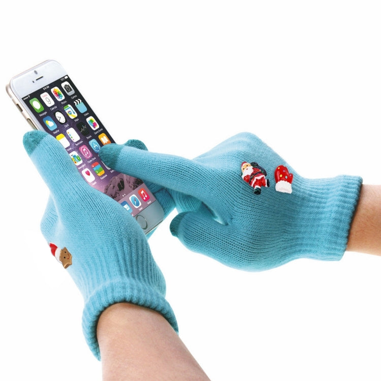 HAWEEL 16cm Three Fingers Touch Screen Gloves + DIY Christmas Decoration for Kids, Christmas Decoration Random Delivery 4 PCS