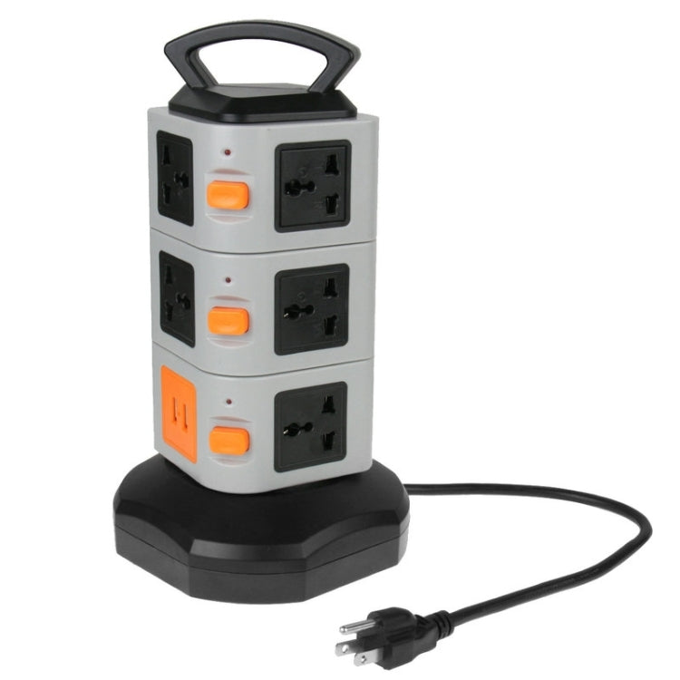 HAWEEL 3 Layers with 11 US/EU/AU/UK Universal Outlets and 2 Ports 2.1A USB Smart Power Sockets, Charger, Overload Protector,