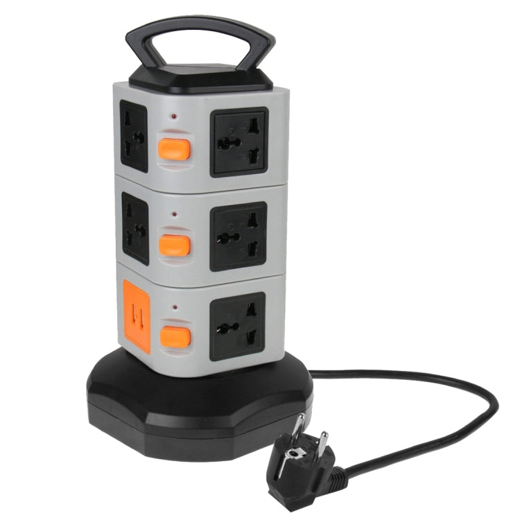 HAWEEL 3 Layers with 11 US/EU/AU/UK Universal Outlets and 2 Ports 2.1A USB Smart Power Sockets, Charger, Overload Protector,
