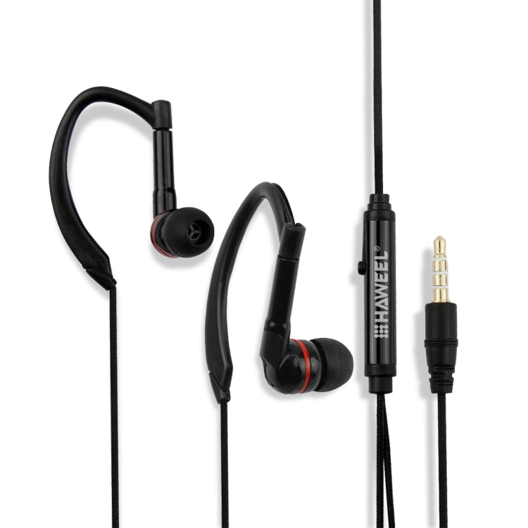 HAWEEL Weave Earhook In-ear Earphones with Mic & Line Control, For iPhone, Galaxy, Huawei, Xiaomi, LG, HTC and Other Smart Phones