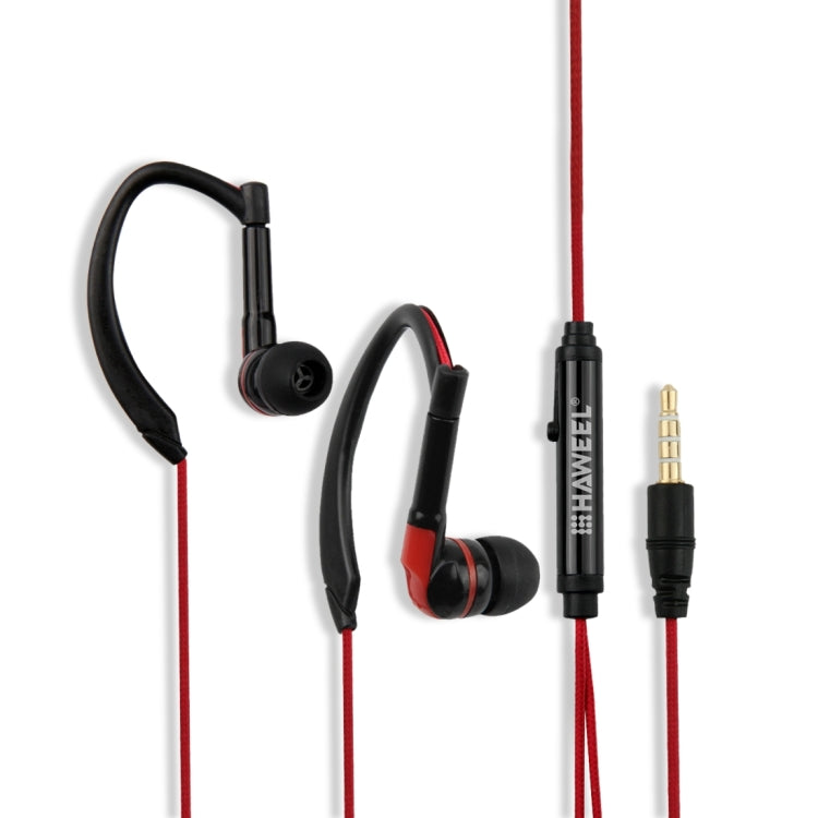 HAWEEL Weave Earhook In-ear Earphones with Mic & Line Control, For iPhone, Galaxy, Huawei, Xiaomi, LG, HTC and Other Smart Phones