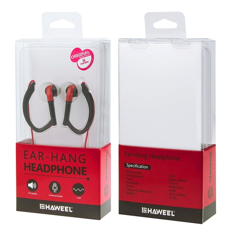 HAWEEL Weave Earhook In-ear Earphones with Mic & Line Control, For iPhone, Galaxy, Huawei, Xiaomi, LG, HTC and Other Smart Phones