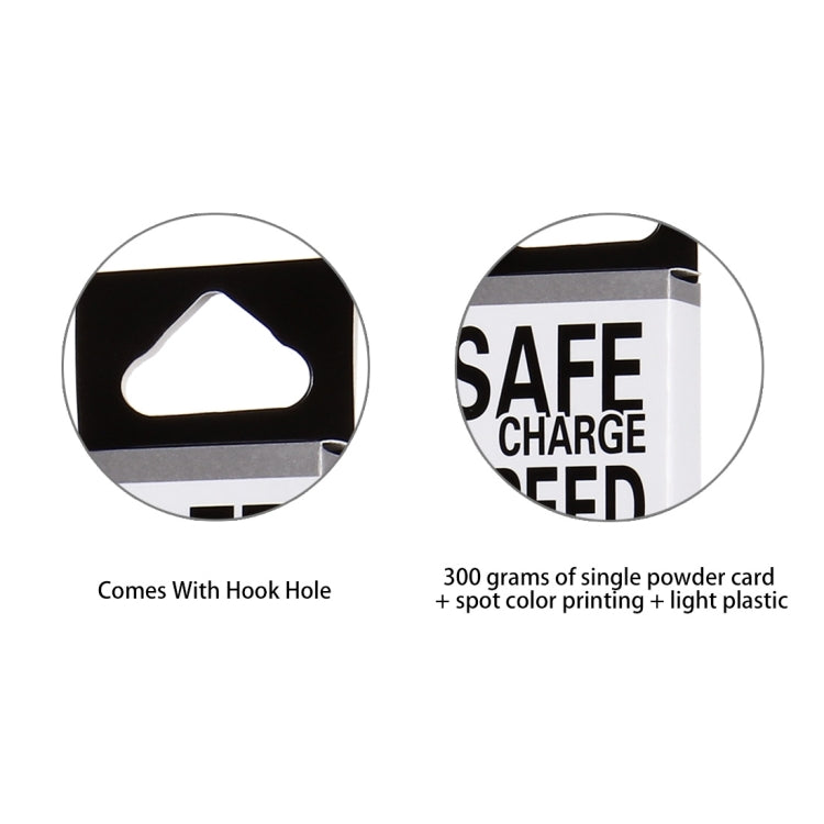 HAWEEL 20.5 x 4 x 1.5cm Hang Hole Color Box Packing for 1m Woven Style 3A 8 Pin to USB Sync Data Charging Cable (HWL1025S)