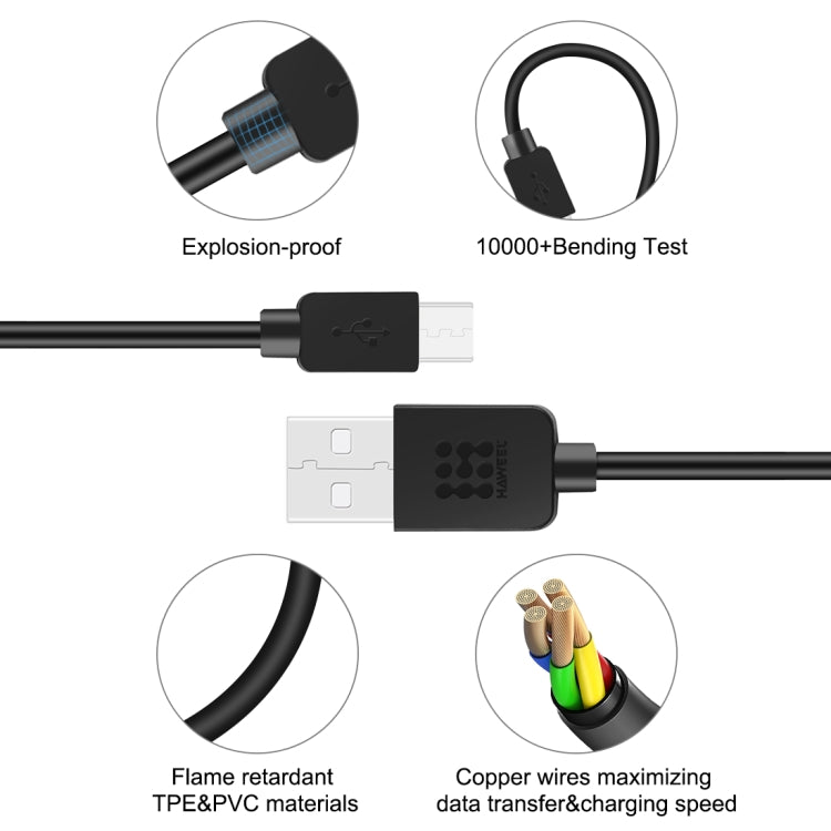 HAWEEL 2m USB-C / Type-C to USB 2.0 Data & Charging Cable