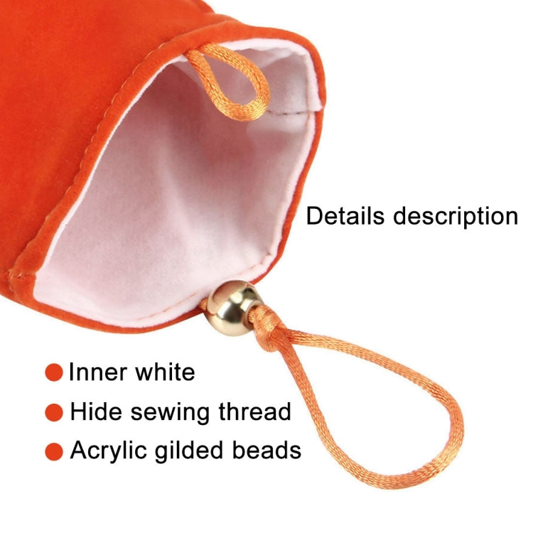HAWEEL Dual Layers Soft Flannel Pouch Bag with Pearl Button for  iPhone 8 & 7  Plus / iPhone 6 Plus / 5.5 inch Mobile Phone, Size: 18.2cm x 10.5cm(Orange)