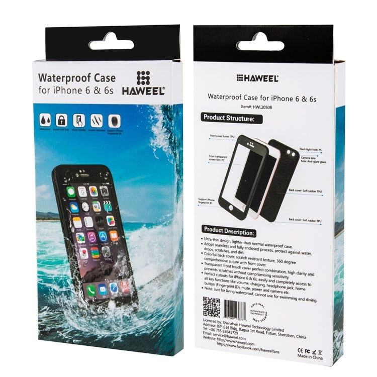 HAWEEL for iPhone 6 & 6s Tridimensional Diamond Pattern 3ATM Life Waterproof Protective Case
