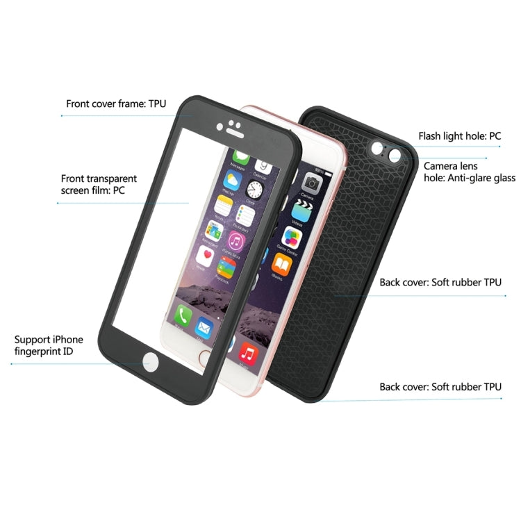 HAWEEL for iPhone 6 & 6s Tridimensional Diamond Pattern 3ATM Life Waterproof Protective Case