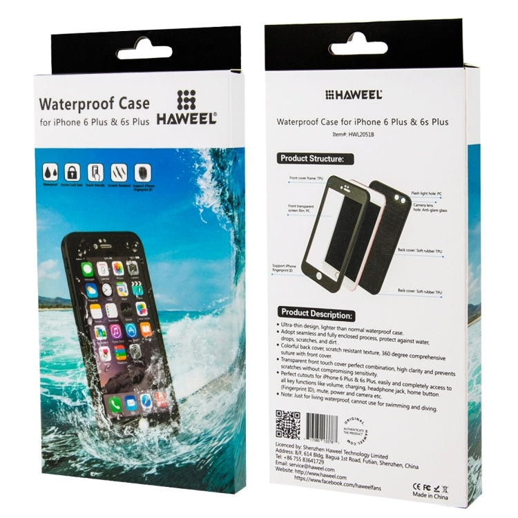 HAWEEL for iPhone 6 Plus & 6s Plus Tridimensional Diamond Pattern 3ATM Life Waterproof Protective Case