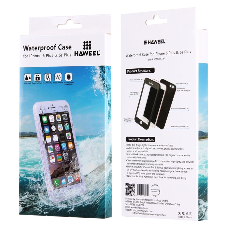 HAWEEL for iPhone 6 Plus & 6s Plus Tridimensional Diamond Pattern 3ATM Life Waterproof Protective Case